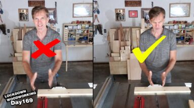 How should you position your body at a tablesaw? Shoeshine box observations.| LOCKDOWN Day 169