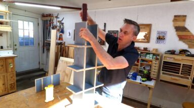 Designing and making a hall tree entryway cabinet.