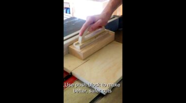 How to make a pushblock for your table saw.  #shorts