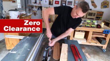 How to make a zero clearance insert plate. Essential woodworking table saw jig.
