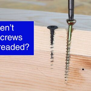Why are woodscrews only partially threaded? #shorts