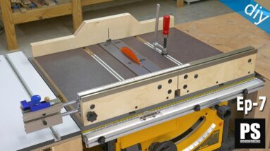 DIY Table Saw Sled with Adjustable Zero Clearance / Mobile Workbench EP 7